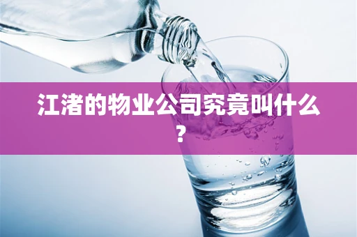江渚的物业公司究竟叫什么？