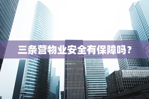 三条营物业安全有保障吗？