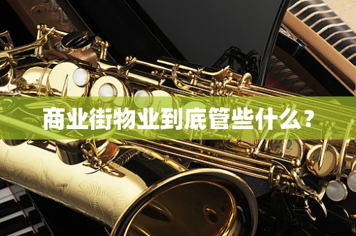 商业街物业到底管些什么？