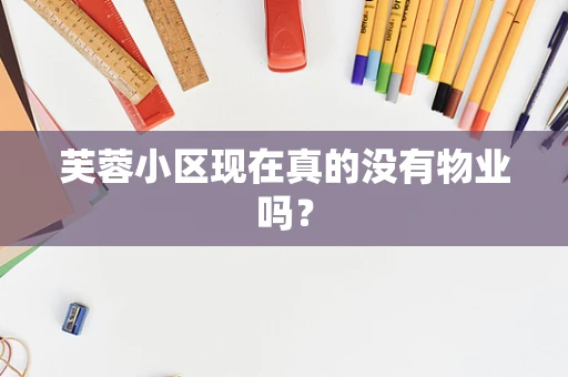 芙蓉小区现在真的没有物业吗？