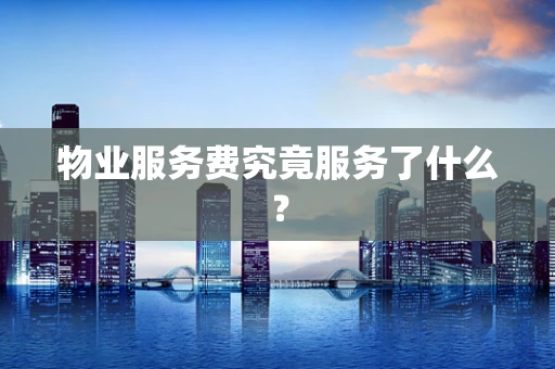 物业服务费究竟服务了什么？