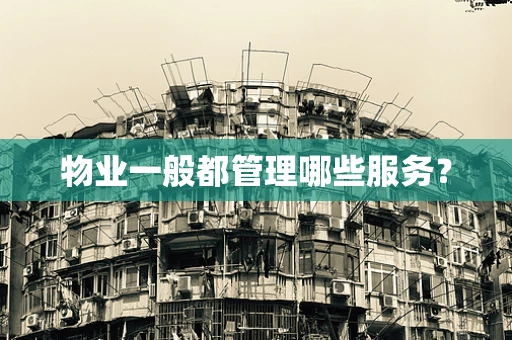 物业一般都管理哪些服务？