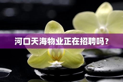河口天海物业正在招聘吗？