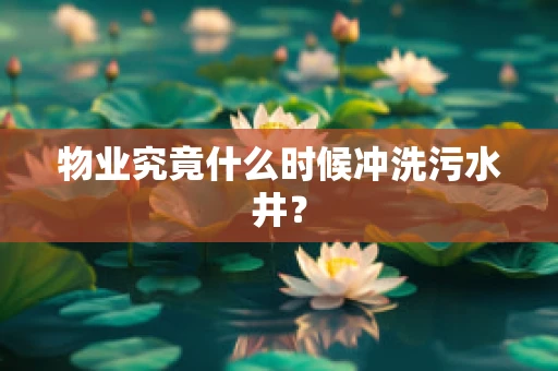物业究竟什么时候冲洗污水井？