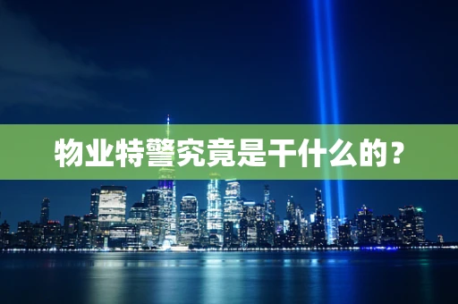 物业特警究竟是干什么的？