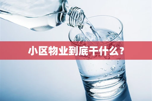 小区物业到底干什么？