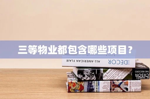 三等物业都包含哪些项目？