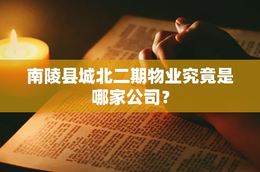 南陵县城北二期物业究竟是哪家公司？
