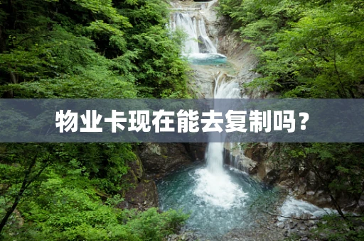 物业卡现在能去复制吗？