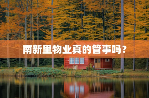 南新里物业真的管事吗？