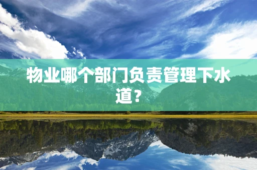 物业哪个部门负责管理下水道？