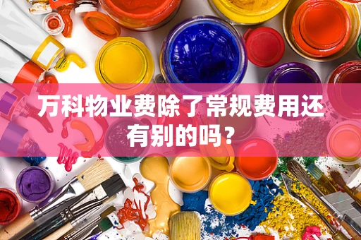 万科物业费除了常规费用还有别的吗？