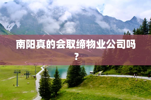 南阳真的会取缔物业公司吗？