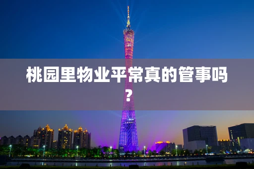 桃园里物业平常真的管事吗？