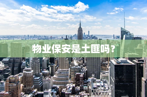 物业保安是土匪吗？