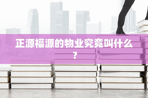 正源福源的物业究竟叫什么？