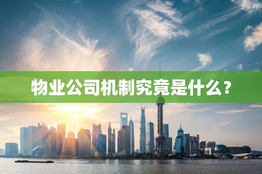 物业公司机制究竟是什么？