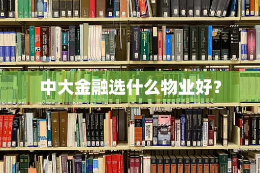 中大金融选什么物业好？