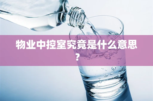 物业中控室究竟是什么意思？