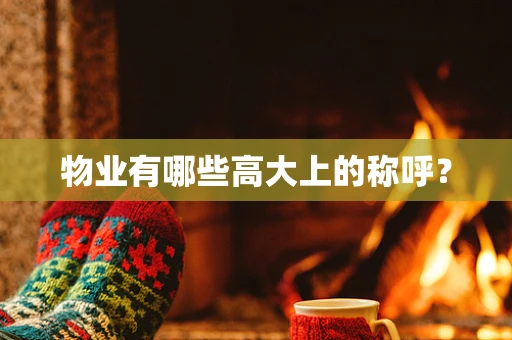 物业有哪些高大上的称呼？